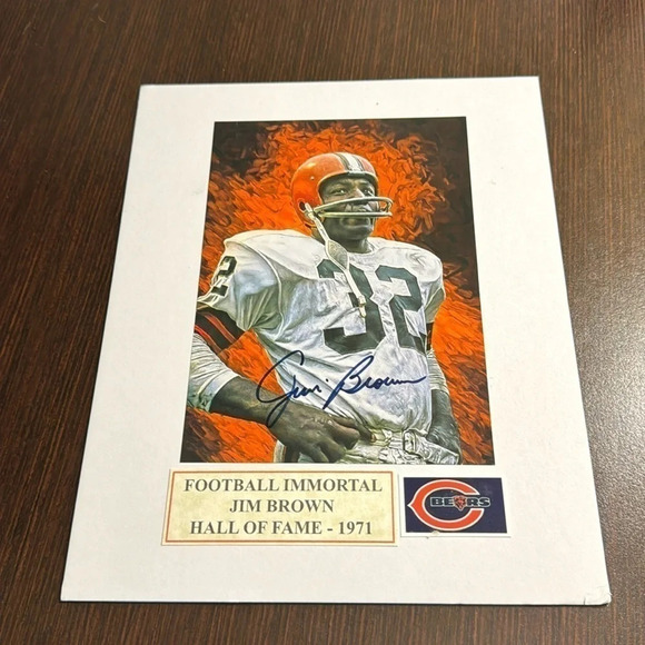Jim Brown signed photo Cleveland browns - Picture 1 of 2